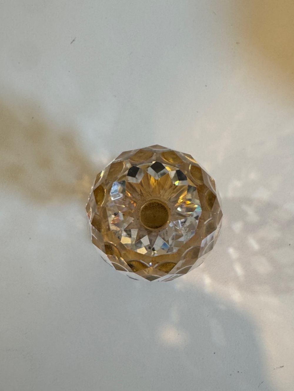 Swarovski Crystal Pineapple Figurine with Gold Top (Small) - Picture 6 of 6